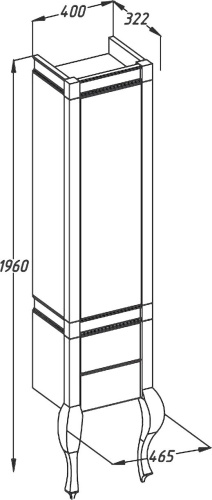 Шкаф-пенал Opadiris Фреско R светлый орех фото 9