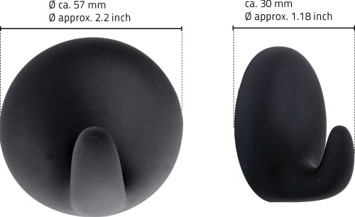 Крючок Ridder 131040410 самоклеящийся, чёрный фото 3