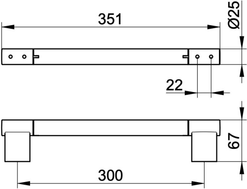 Поручень Keuco Plan 14907370000 черный фото 2
