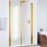 Душевая дверь в нишу Vegas Glass E2P 95 09 02 профиль золото, стекло шиншилла