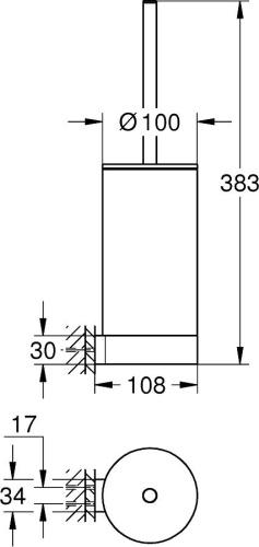 Ершик Grohe Selection 41076DA0 теплый закат