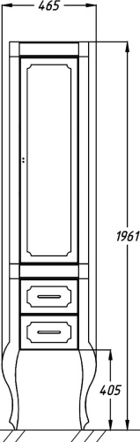 Шкаф-пенал Opadiris Фреско R светлый орех фото 10