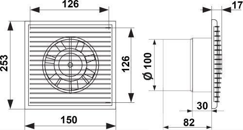 Вытяжной вентилятор Auramax B 4S фото 2