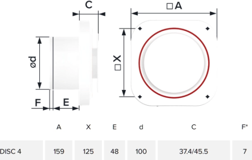 Вытяжной вентилятор Era Disc 4C фото 3