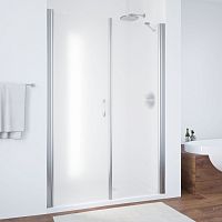 Душевая дверь в нишу Vegas Glass EP-F-2 135 08 10 L профиль глянцевый хром, стекло сатин