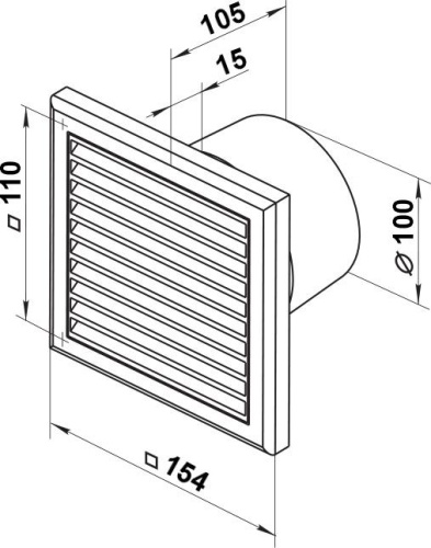 Вытяжной вентилятор Vents 100 К фото 3