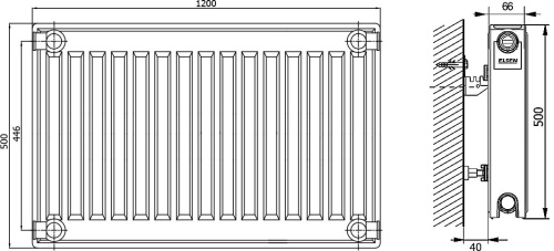 14 920 руб. Радиатор стальной Elsen ERK 210512 тип 21 фото 2 Радиатор стальной Elsen ERK 210512 тип 21 фото 2