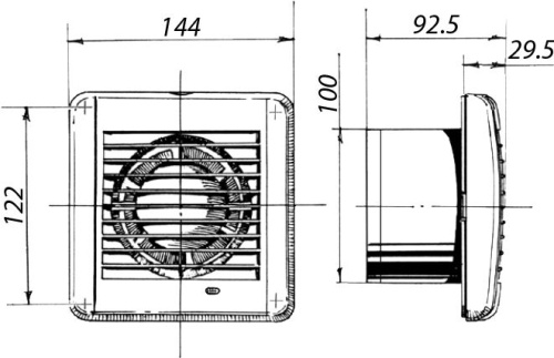 Вытяжной вентилятор Blauberg Aero 100T фото 2