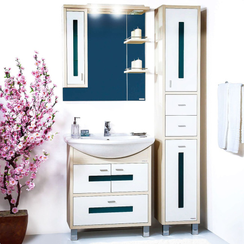 Мебель для ванной Бриклаер Бали 75 светлая лиственница фото 6