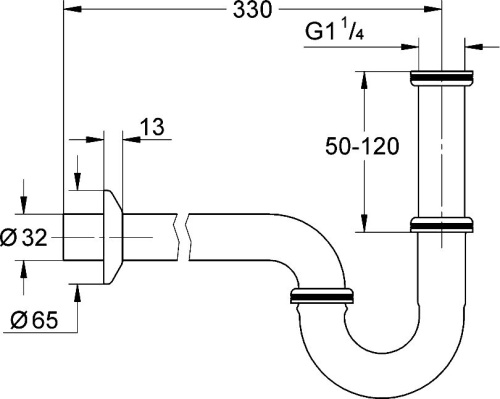 Сифон для биде Grohe 28961000 фото 2