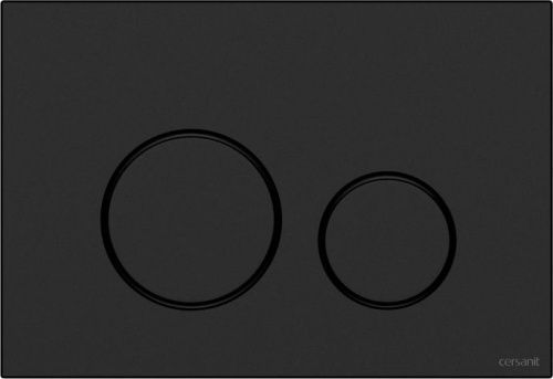 Кнопка смыва Cersanit Twins 63525 черная матовая