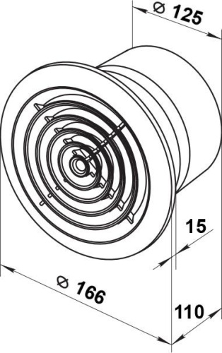 Вытяжной вентилятор Vents 125 ПФ фото 3