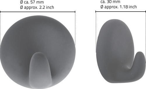 Крючок Ridder 131040407 самоклеящийся, серый фото 3