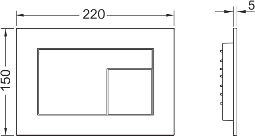 Кнопка смыва TECE Velvet 9240730 бежево-коричневая фото 2